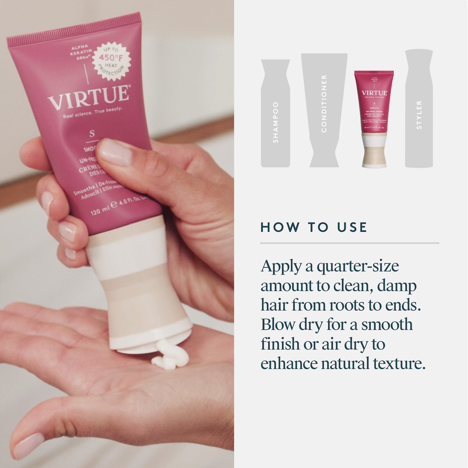 Virtue Virtue Polish Un-Frizz Cream 120ml Hair Care