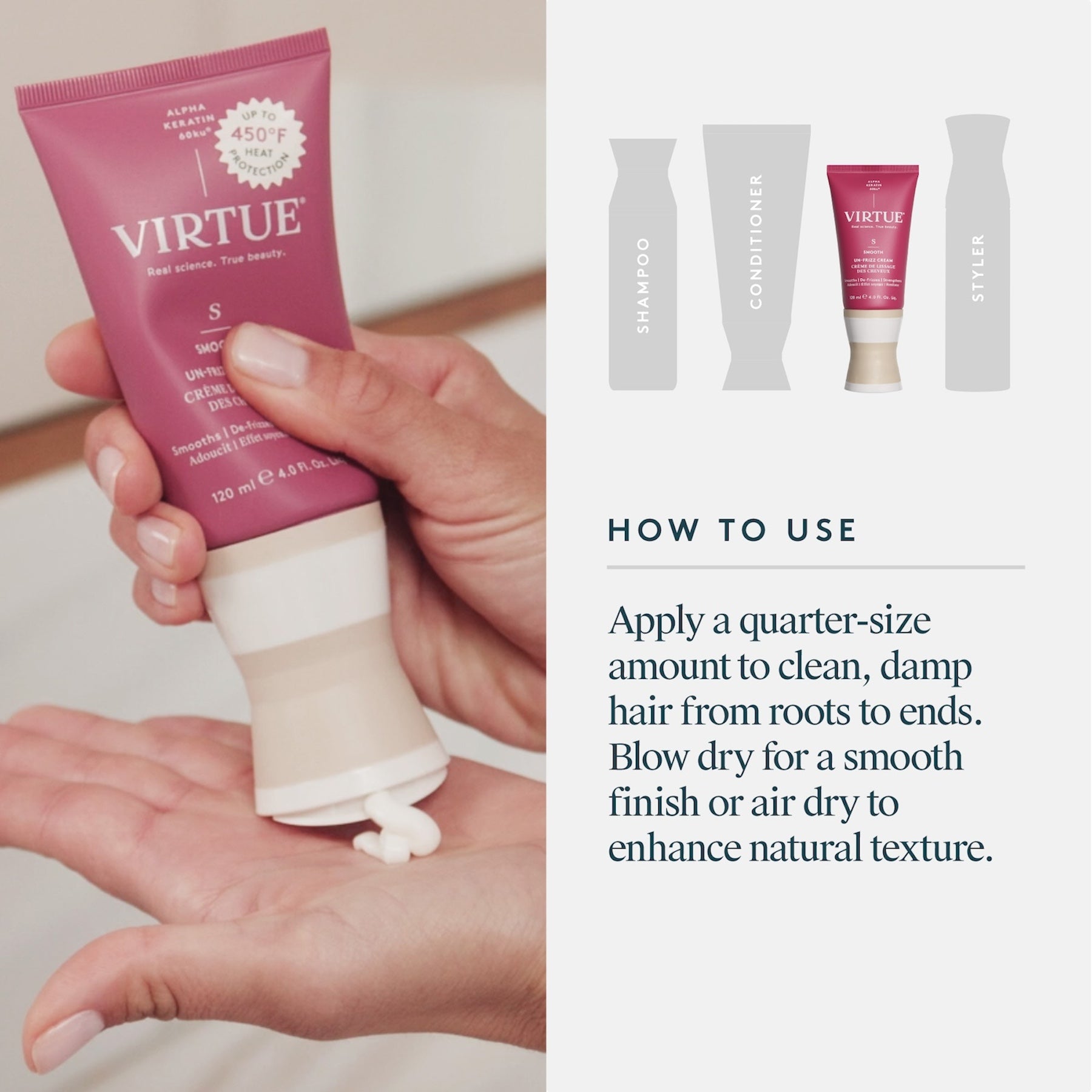 Virtue Virtue Polish Un-Frizz Cream 60ml Hair Care