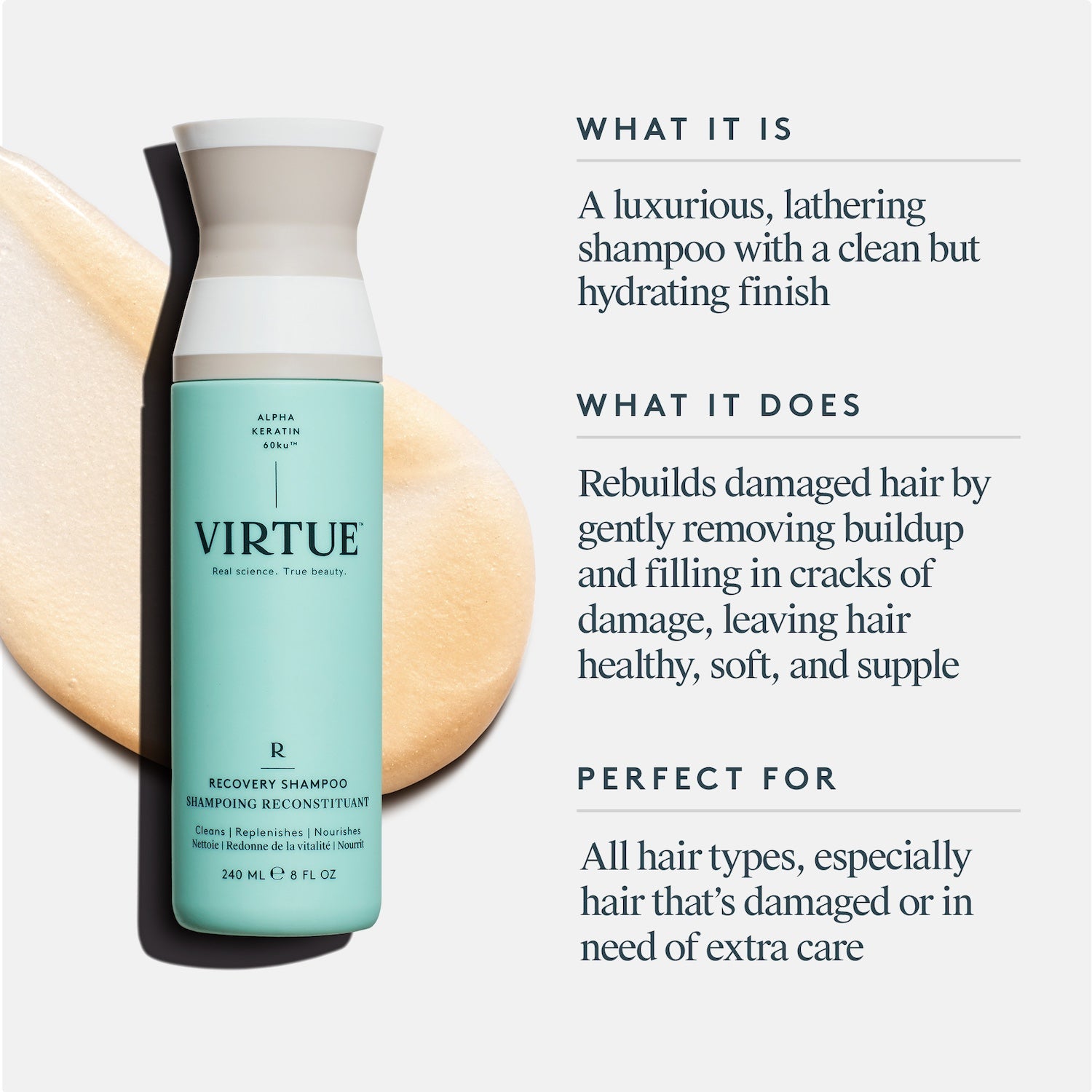 Virtue Virtue Recovery Shampoo 240ml Hair Care