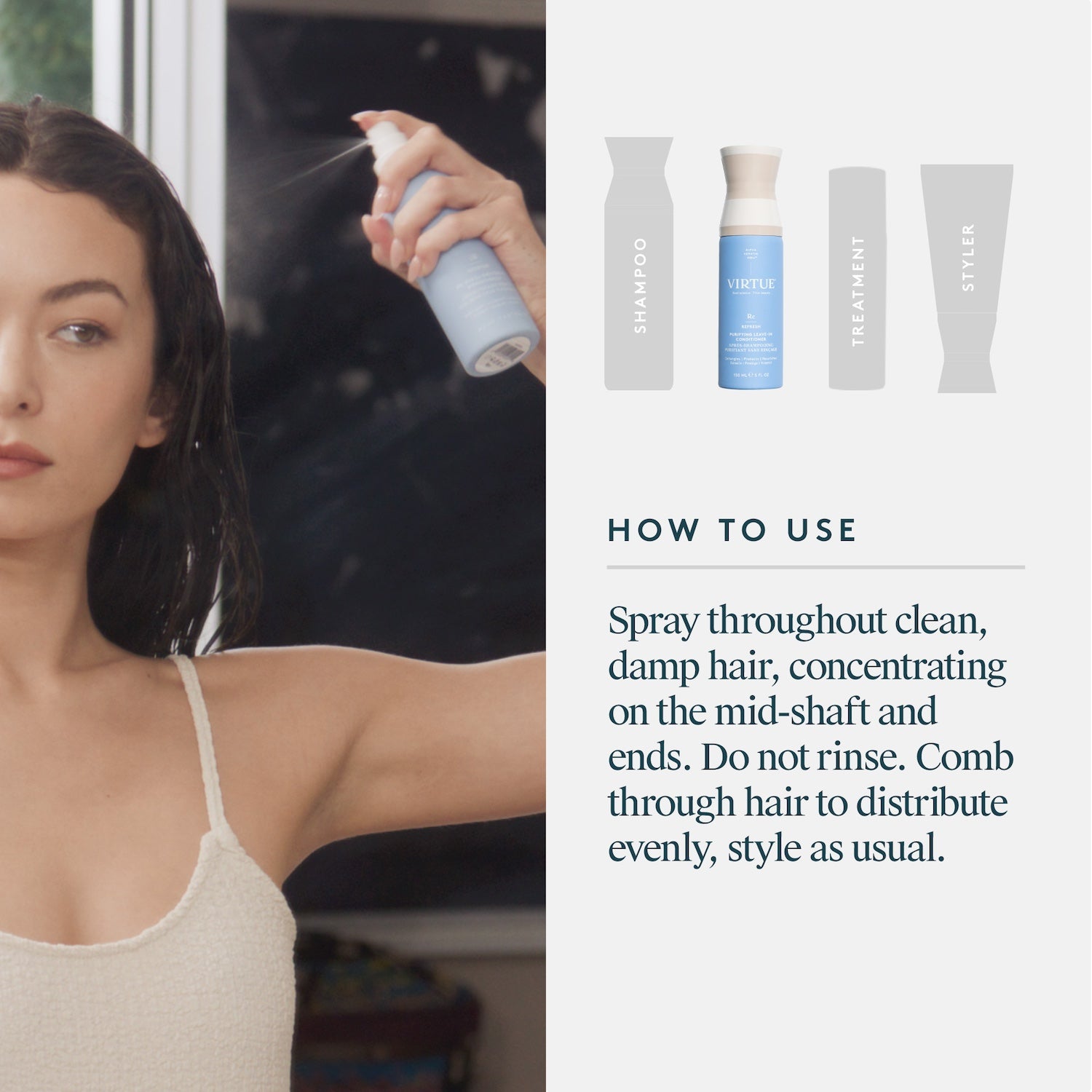 Virtue Virtue Refresh Purifying Leave-in Conditioner 150ml Hair Care