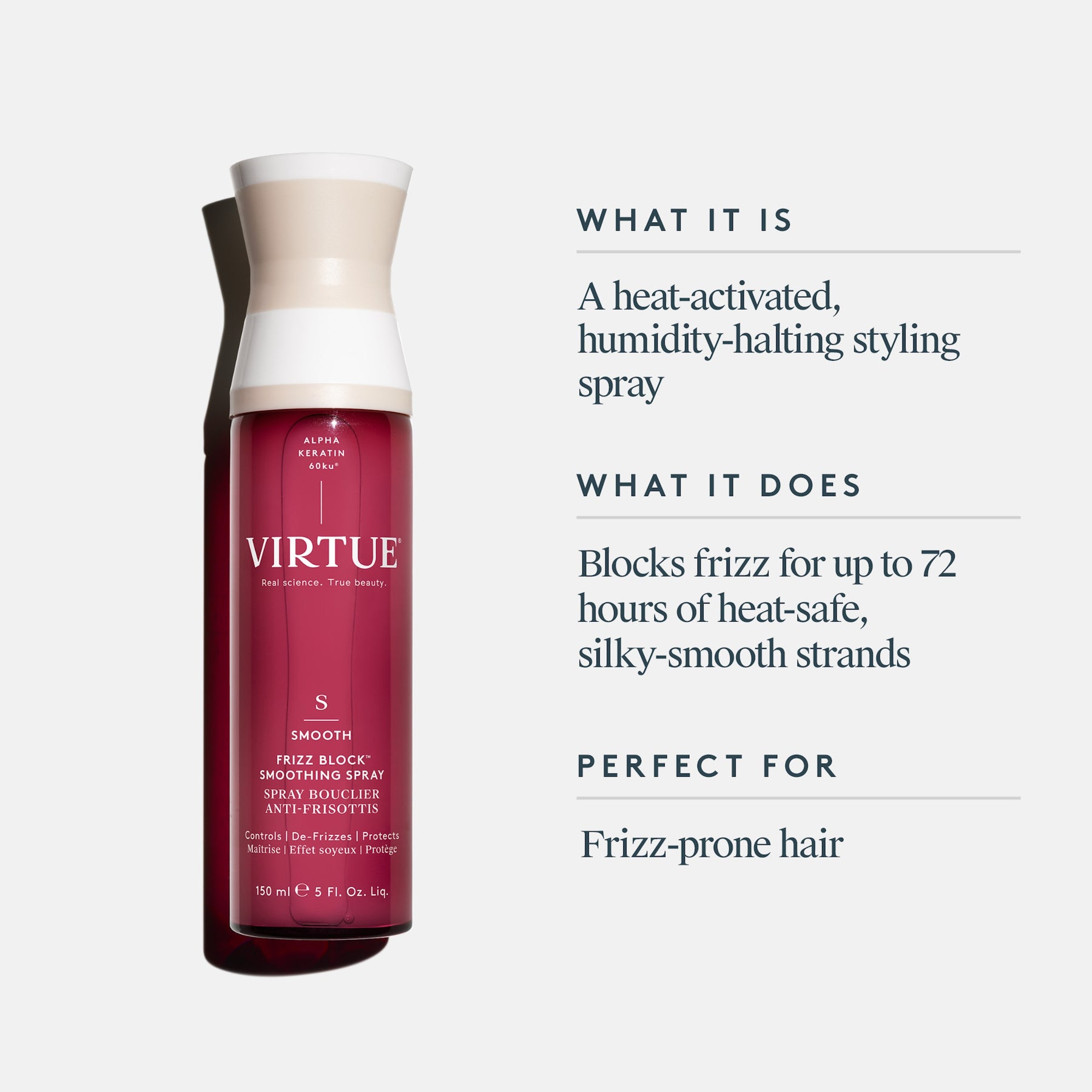 Virtue Virtue Smooth Frizz Block™ Smoothing Spray 150ml Hair Care