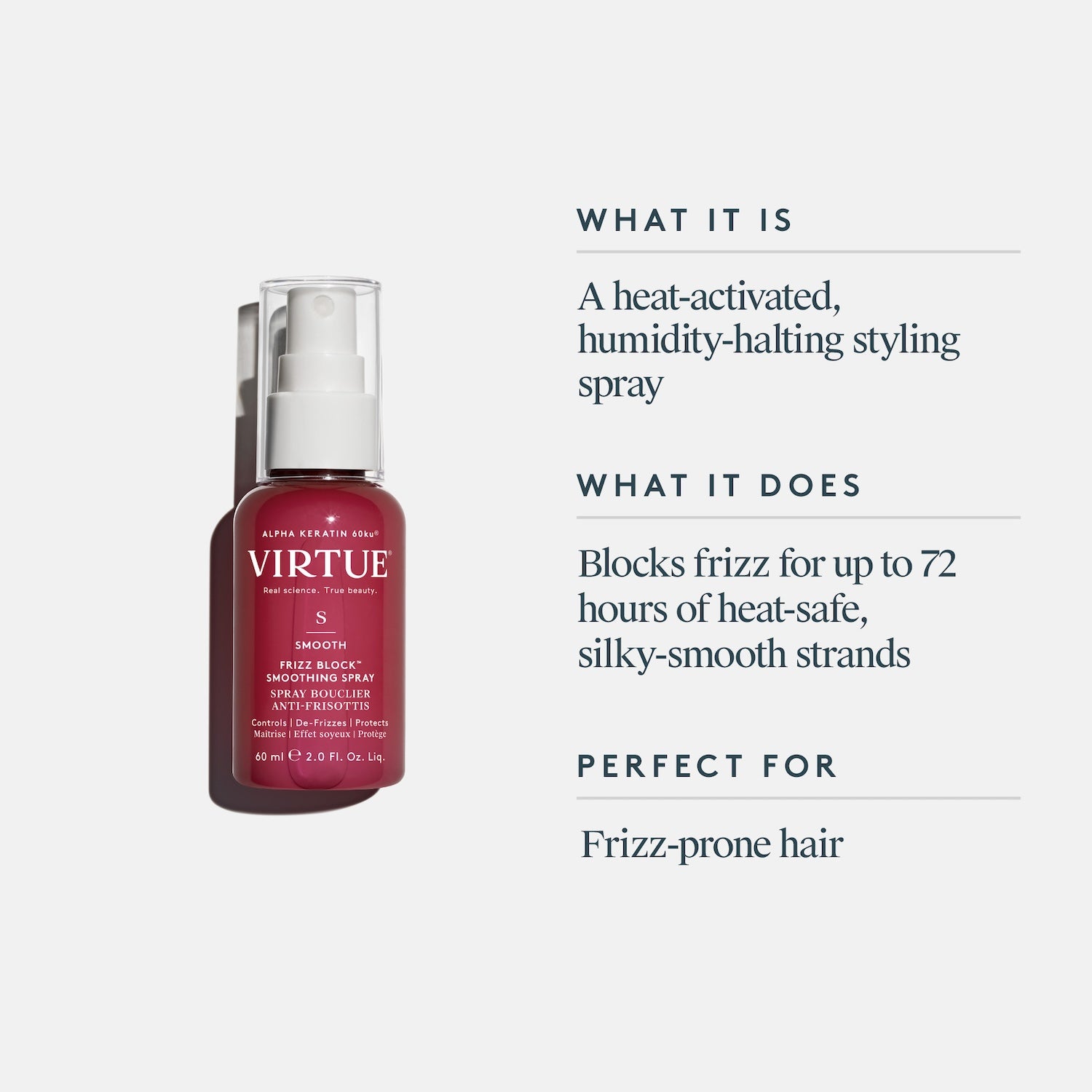 Virtue Virtue Smooth Frizz Block™ Smoothing Spray 60ml Hair Care