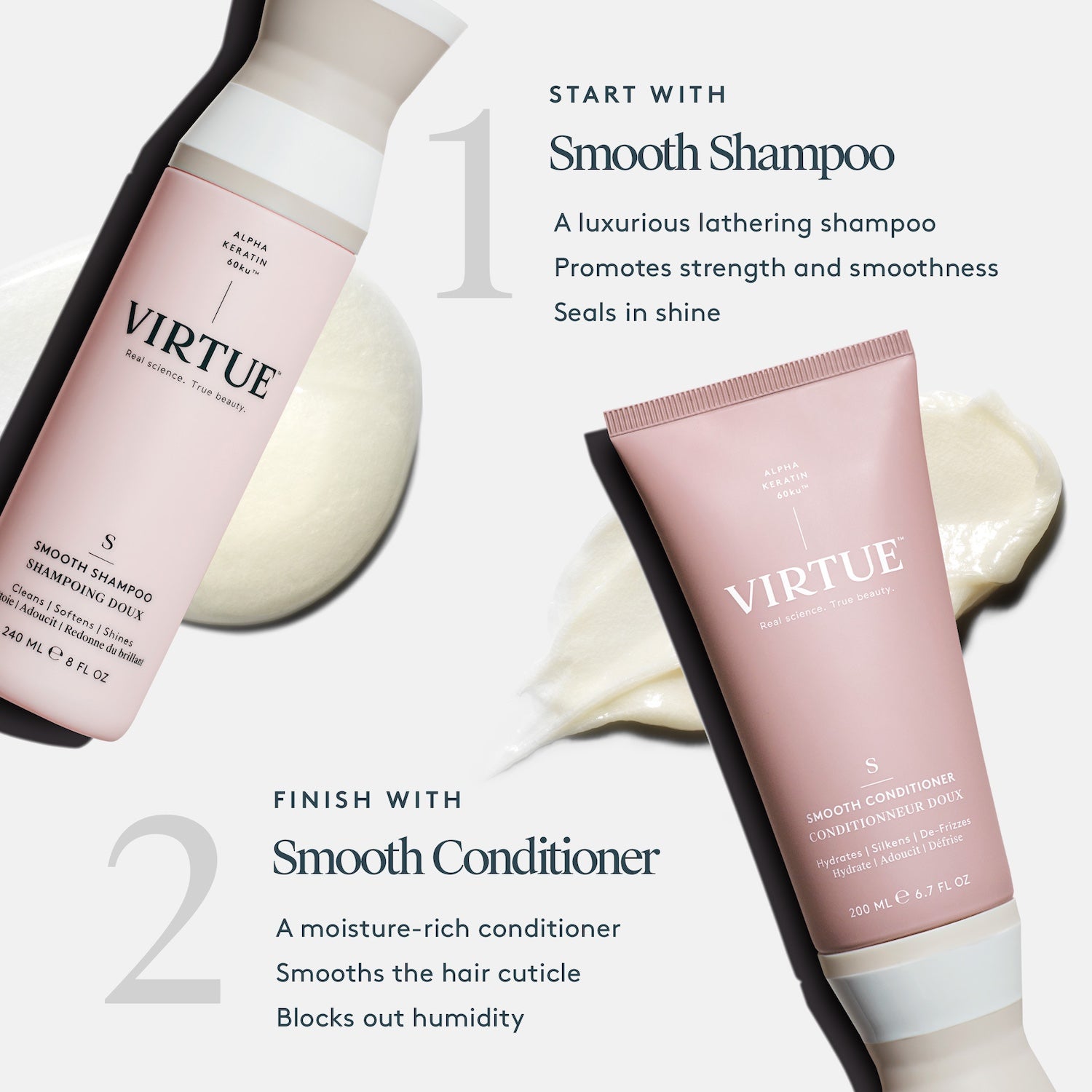 Virtue Virtue Smooth Shampoo 240ml Hair Care