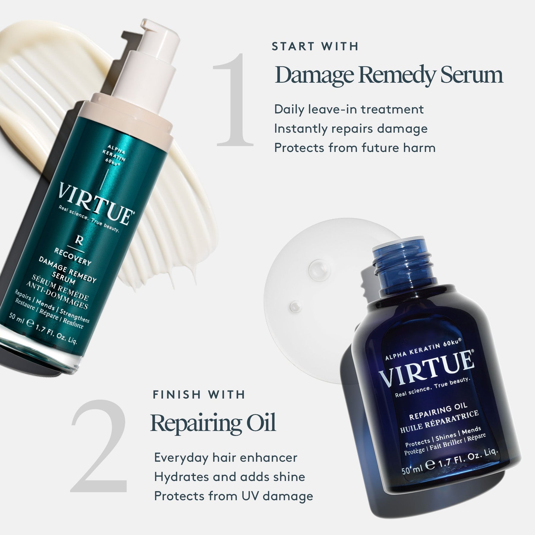 Virtue Virtue Recovery Damage Reverse Serum® 30ml Hair Styling Products