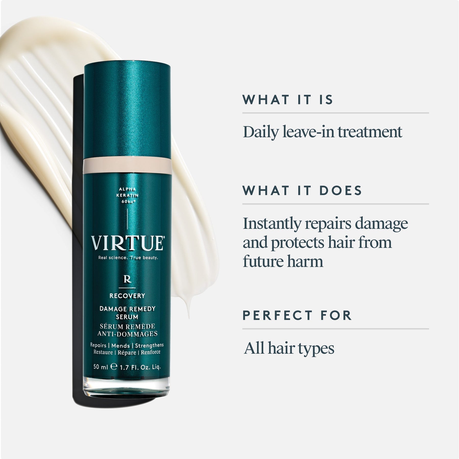 Virtue Virtue Recovery Damage Reverse Serum® 30ml Hair Styling Products