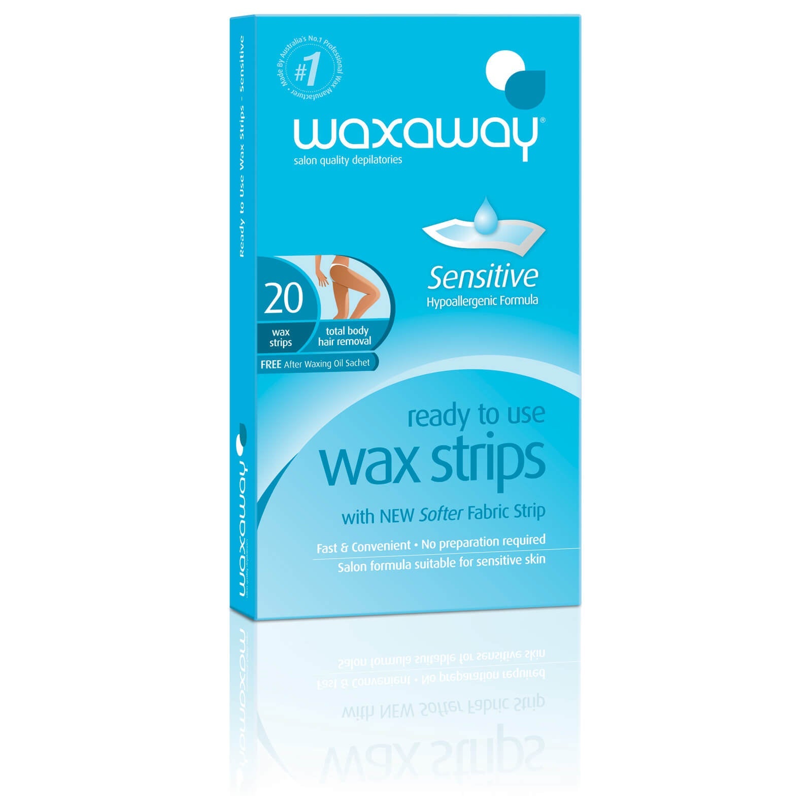 Waxaway Waxaway By Caron Ready To Use Sensitive Wax Strips Body 20Pk Body Care