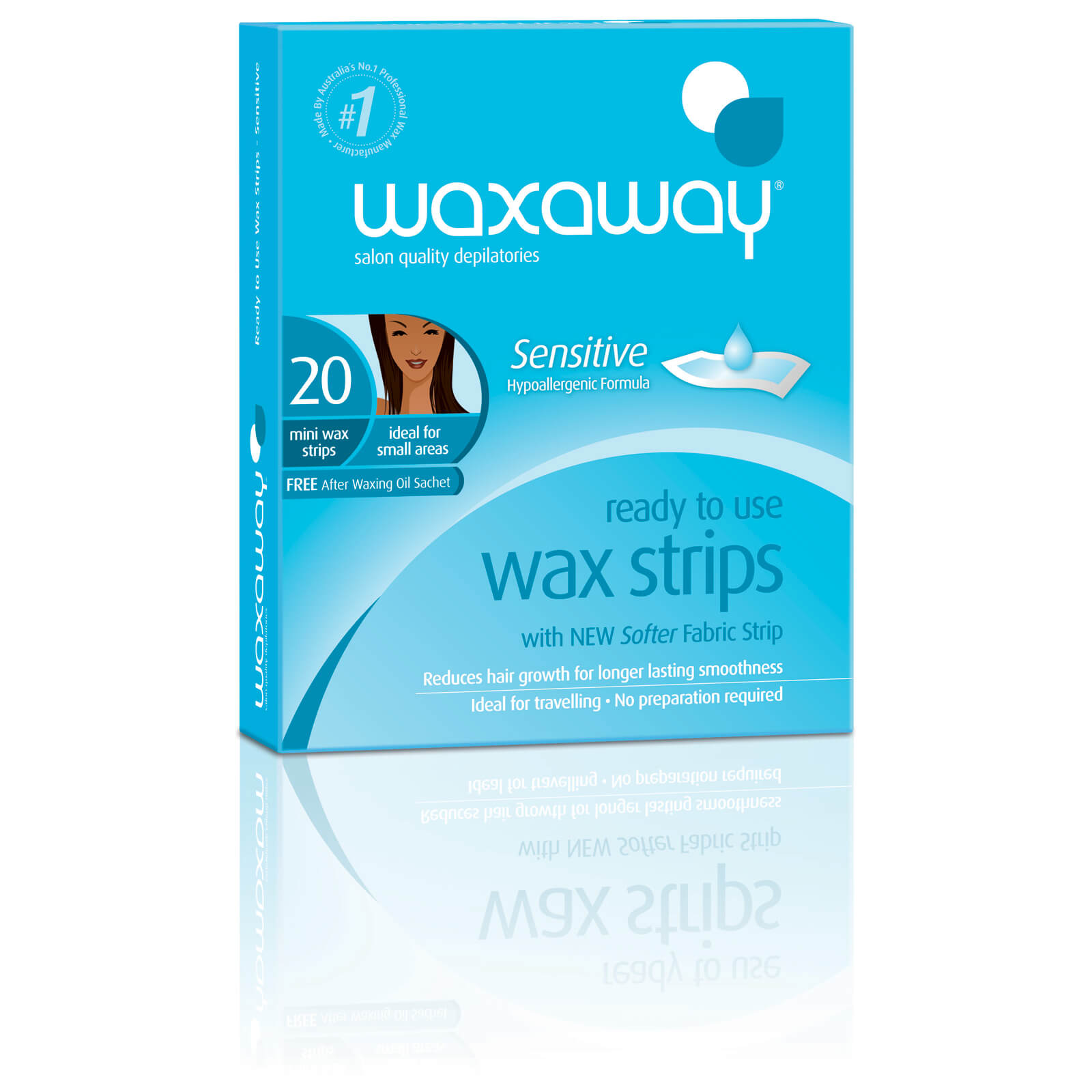 Waxaway Waxaway By Caron Ready To Use Sensitive Wax Strips Facial 20Pk Body Care