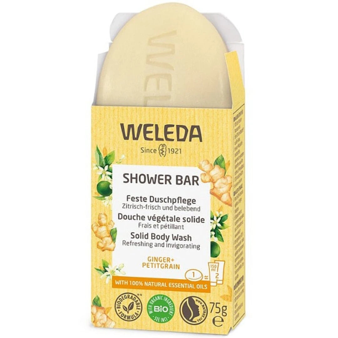 Weleda Weleda Shower Bar Ginger + Petitgrain 75g Body Care
