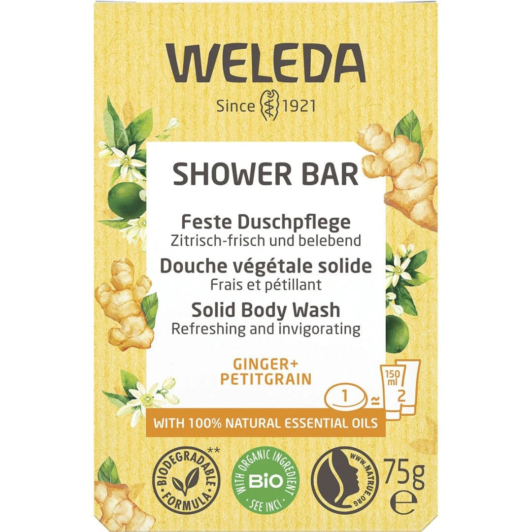 Weleda Weleda Shower Bar Ginger + Petitgrain 75g Body Care
