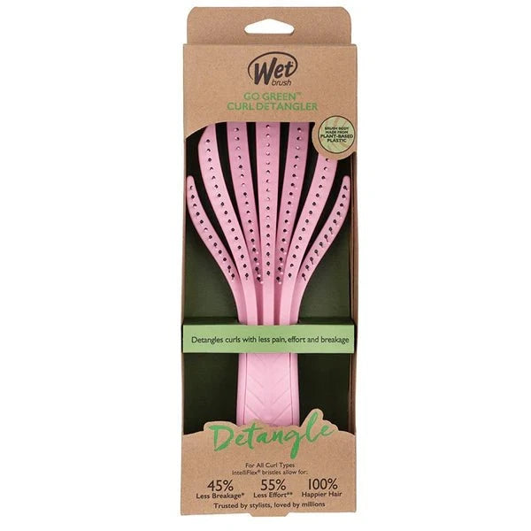 WetBrush WetBrush Go Green Curl Detangler Brush - Pink Hair Brushes