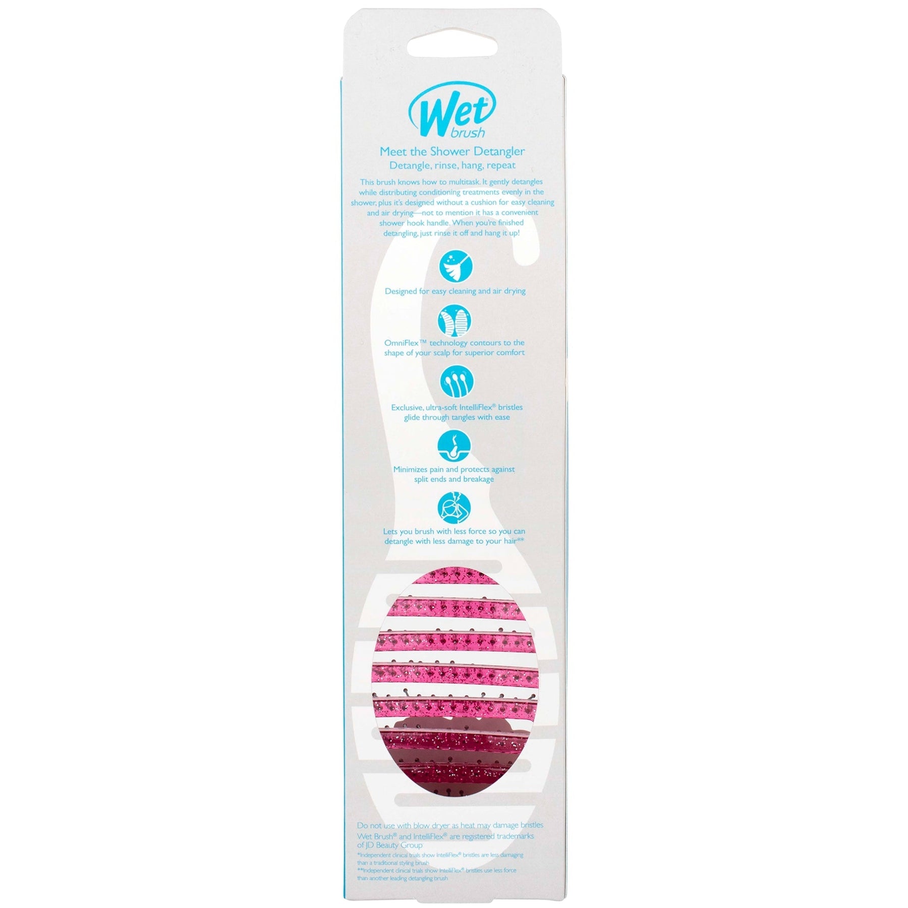 WetBrush WetBrush Shower Flex - Pink Glitter Hair Care
