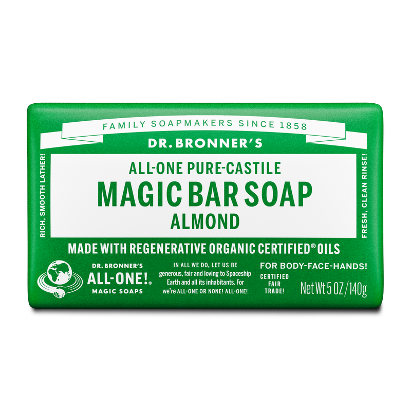 Dr. Bronner's Pure Castile Bar Soap - Almond 140g