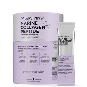 Dr LeWinns Dr LeWinns Marine Collagen Peptide+ Inner Beauty Powder Berry Flavour - 30 X 6g Sachets Collagen Powder