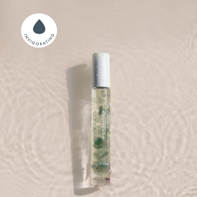 
            
                Load image into Gallery viewer, Ecococo Invigorating Aroma Oil Crystal Body Roller 7.5ml
            
        