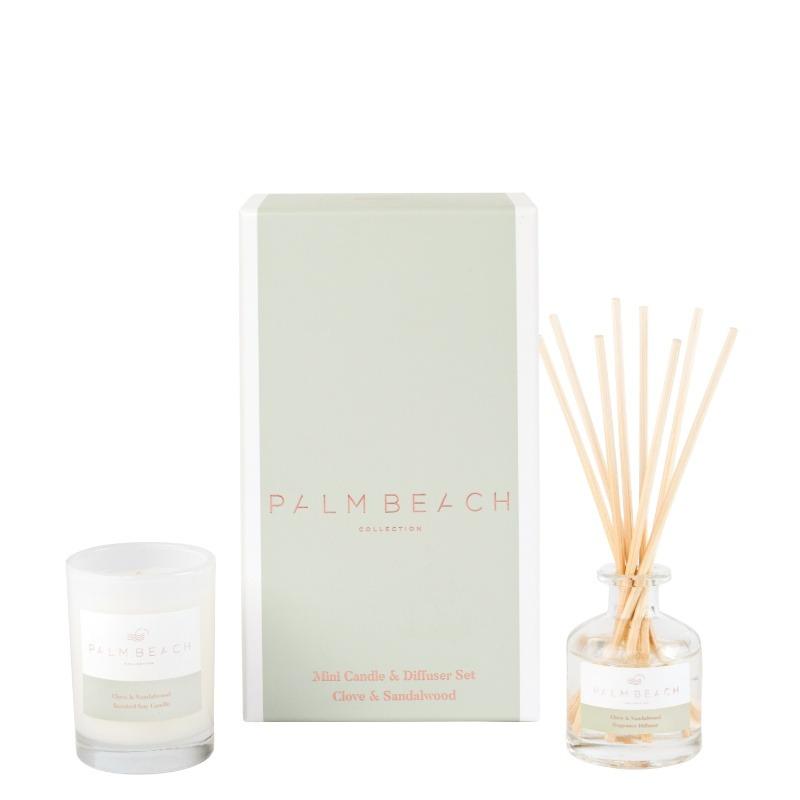 
            
                Load image into Gallery viewer, Palm Beach Collection Clove &amp;amp; Sandalwood Mini Candle &amp;amp; Diffuser Gift Set
            
        
