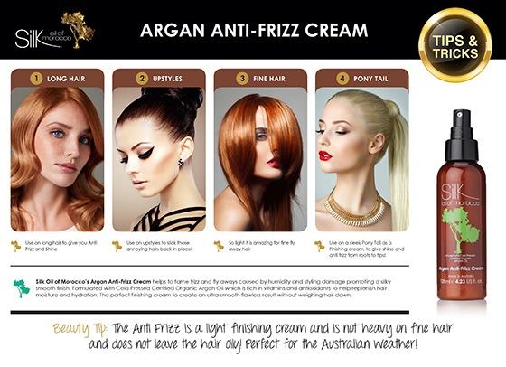 Silk Oil of Morocco Silk Oil of Morocco Argan Anti-Frizz Cream 125ml Hair Styling Products